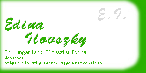 edina ilovszky business card